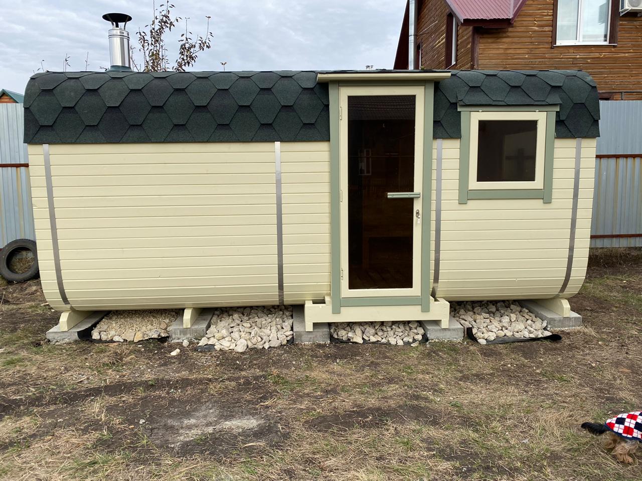 Квадро-баня 4.5м из кедра — фото