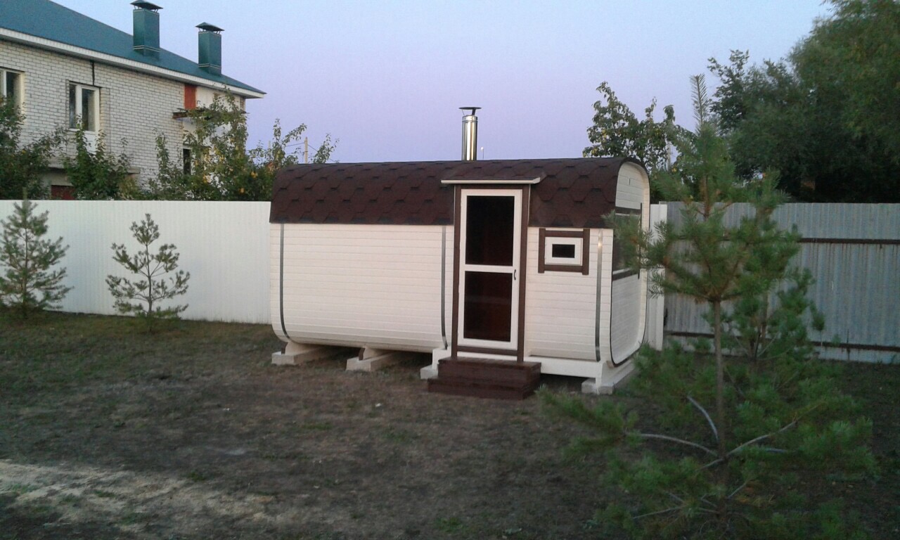 Квадро-баня 4.5м из кедра — фото