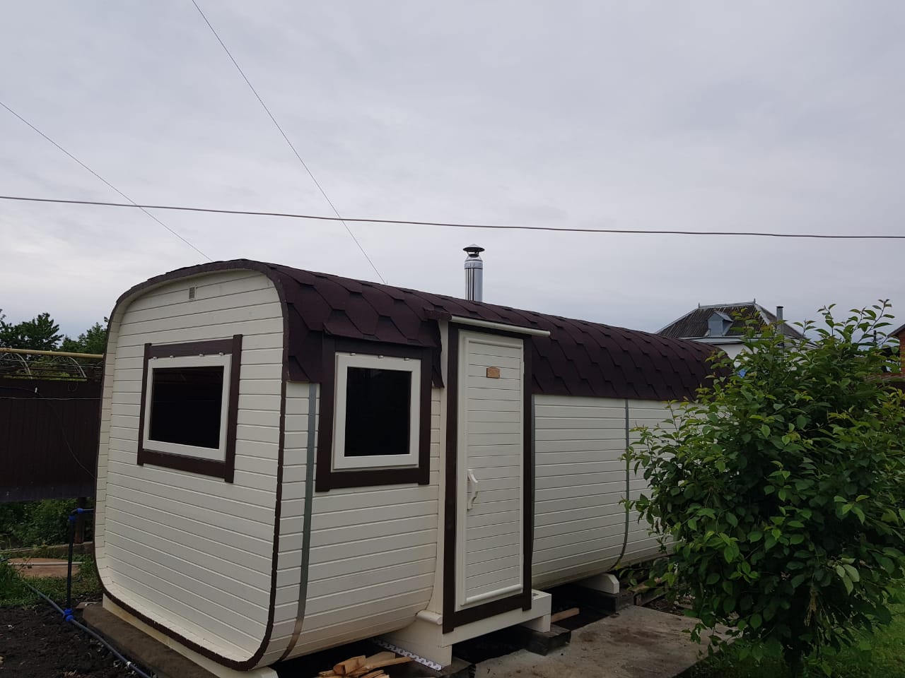 Квадро-баня 5.5м из кедра — фото