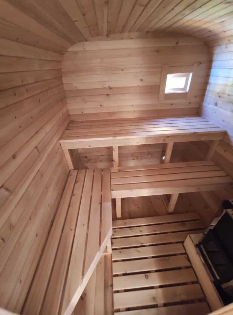 Квадро-баня 5м Мега люкс из кедра — фото