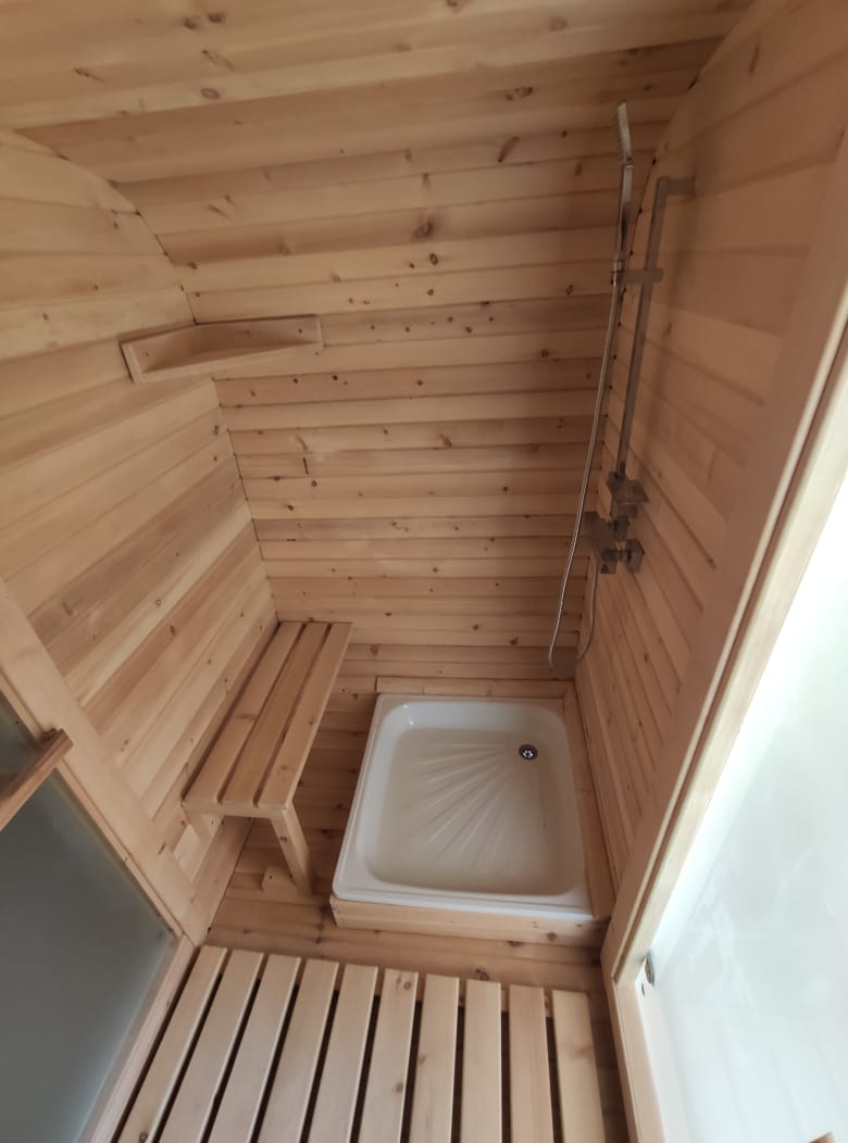 Квадро-баня 5м Мега люкс из кедра — фото