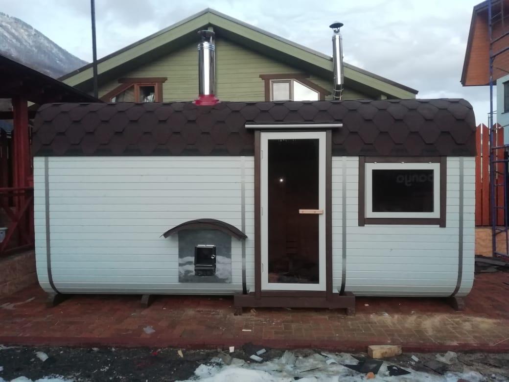 Квадро-баня 5м Мега из кедра — фото