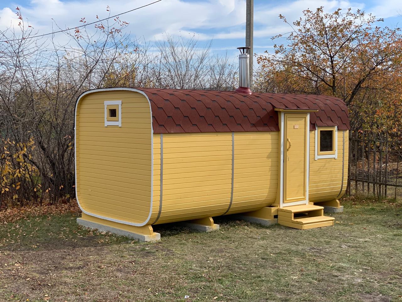 Квадро-баня 5м Мега из кедра — фото