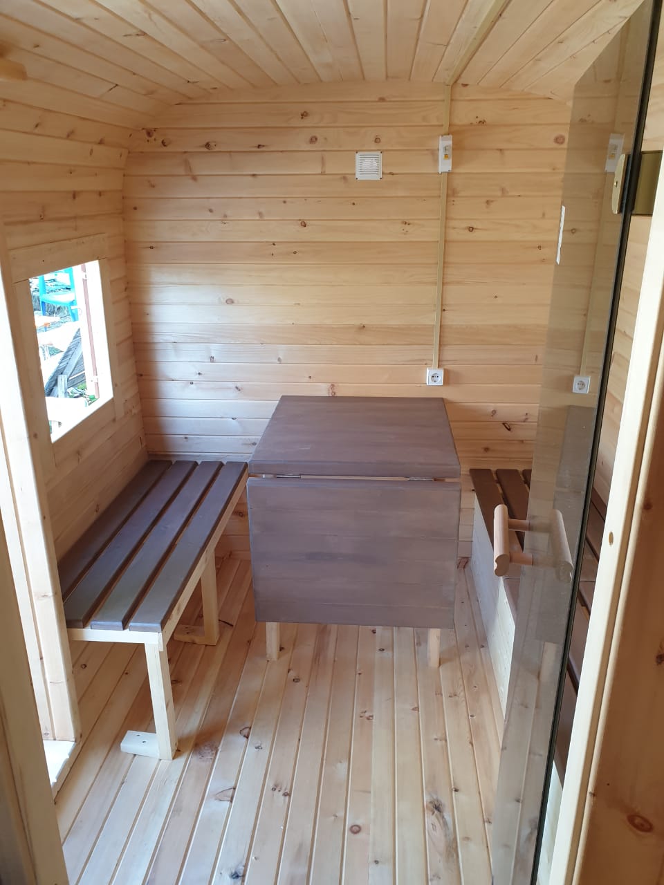 Квадро-баня 5м Мега из кедра — фото