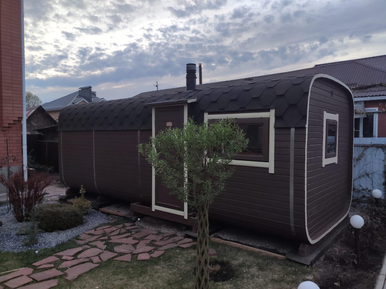 Квадро-баня 6м 2 отделения из кедра — фото