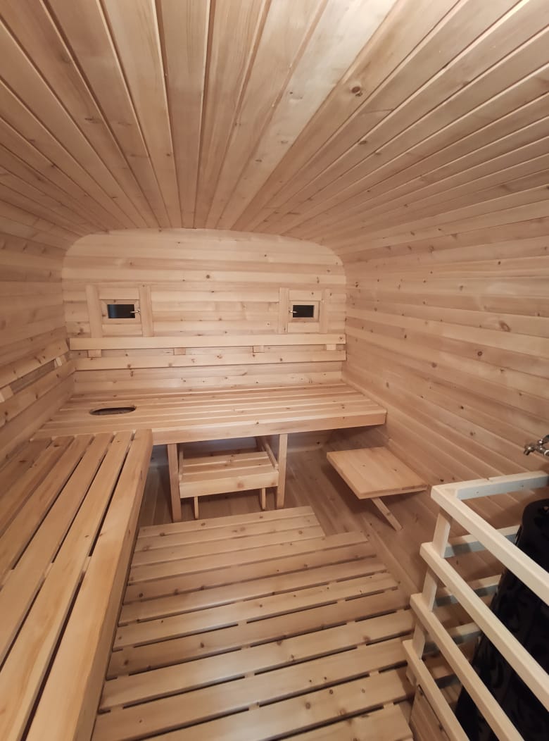 Квадро-баня 6м 2 отделения из кедра — фото